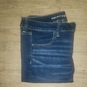 American Eagle Outfitters Women's Dark Blue Skinny Jeans